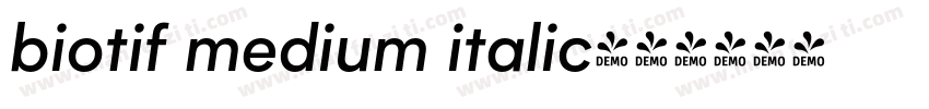 biotif medium italic字体转换